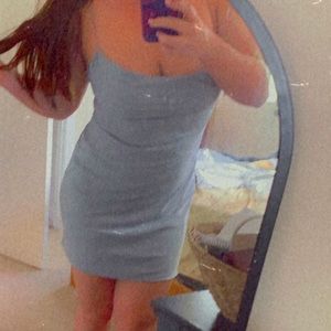 Baby blue slip dress